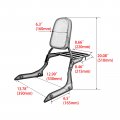 Fengren Motorcycle Passenger Backrest Sissy Bar With Luggage Rack Pad Fit For Yamaha Stryker 1300 Xvs1300 2011-2017