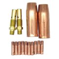 Welding Gun Accessory Kit 035 Tip-diffuer-nozzle Fits For Lincoln Magnum 100l Or Tweco Mini 1 Mig Guns Contact Tip 11-35 Gas