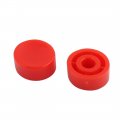 New Lon0167 5pcs Round Shaped Tactile Button Caps Covers Protector Red For 6mm Tact Switch Runde Geformte Taktile Knopfkappen
