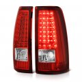 1999-2002 Chevy Silverado 1999-2006 Gmc Sierra 1500 2500 3500 Red Lens C-shape Led Tail Brake Light Housing Lamp Assembly 