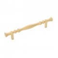 Heron Collection Pull 5-1 16 Inch 128mm Center To Brushed Golden Brass Finish 
