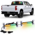 Xridonsen 2x 10 7 Inch Amber Green Emergency Lights 24 Led Strobe Light Bar Warning Flashing Safety Dash Side Window Front Rear 