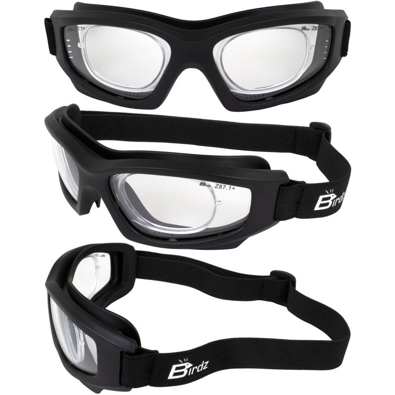 Flyer Sports Skydiving Construction Safety Goggles Clear Anti Fog Polycarbonate Lenses Uv400 Protection Ansi Z87 1 Rated Rx