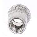 Uxcell M8 Aluminum Flat Head Rivet Nut Insert Nutsert Silver Tone 20pcs