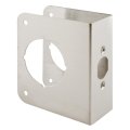 U 9591 Stainless Steel Single Bore Hole Lock And Door Reinforcement Plate For 1 375 In Thick Doors Finish Pack 