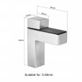 Uxcell Glass Shelf Bracket Wall Mount Adjustable Zinc Alloy Brushed Nickel Clamp For 3-28mm Thickness 4pcs