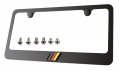 Germany 3d Metal Black License Plate Frame German Flag 
