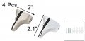 Uxcell Zinc Alloy Bathroom Adjustable Guardrail Door Glass Shelf Clamp Brackets Clips Holder 4pcs