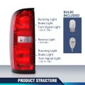 Tail Light With Bulbs Left Driver Side For Chevy Colorado 2015 2022 Fits Crew Cab And Extended Red Rear Lamp Assembly Gm2800270