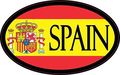 4in X 2 5in Flag Oval Spain Sticker By Stickertalk 