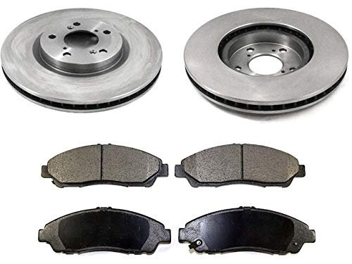 Front Ceramic Brake Pad And Rotor Kit For 2009-2015 Honda Pilot