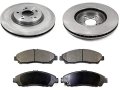 Front Ceramic Brake Pad And Rotor Kit For 2009-2015 Honda Pilot 