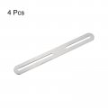 Uxcell Adjustable Corner Code 4pcs 215x24mm Stainless Steel Flat Straight Thickened Slotted Brace Brackets For Fixed Furniture