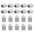 40pcs Set Screws M5x8mm 304 Stainless Steel Cone Point Hex Socket Grub For Machinery Home Repairs And Fixtures Silver 