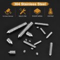 40pcs Set Screws M5x8mm 304 Stainless Steel Cone Point Hex Socket Grub For Machinery Home Repairs And Fixtures Silver