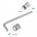 Uxcell 3 8 Ball End Hex Key Wrench L Shaped Long Arm Cr-v Repairing Tool