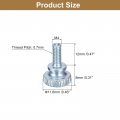 Uxcell M4x12mm Knurled Thumb Screws 20pcs Carbon Steel Zinc Plated Flat Head Fully Threaded Bolts Fastener