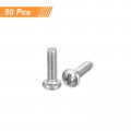 Uxcell 2-56x5 16 Pan Head Machine Screws 304 Stainless Steel 18-8 Screw Phillips Drive Fully Threaded Bright Finish Pack Of 50