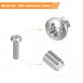 Uxcell 2-56x5 16 Pan Head Machine Screws 304 Stainless Steel 18-8 Screw Phillips Drive Fully Threaded Bright Finish Pack Of 50