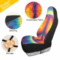 Alaza Peace Sign Design Tie Dye Car Seat Covers Fronts Only For Women Men Seat W Organizer Pocket Cars Suv Truck Sedan 2 Pcs