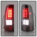 Acanii For 1999-2002 Chevy Silverado 1500 2500 3500 99-06 Gmc Sierra Black C-strip Full Led Tail Lights Brake Lamps