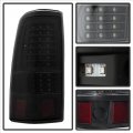 Acanii For 1999-2002 Chevy Silverado 1500 2500 3500 99-06 Gmc Sierra Black C-strip Full Led Tail Lights Brake Lamps