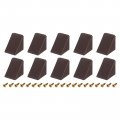 10pcs 90 Degree Plastic Corner Braces With Cover Cap 17 2x21x21mm Nylon Shelf Right Angle Brackets Screws For Cabinets 