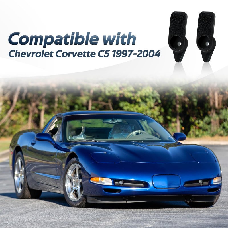 Fusch 2pcs Sun Visor Shade Retainer Clip Brackets Clips For Corvette C5 1997-2004 Replace 10411051