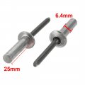 Uxcell 6 4mmx25mm Aluminum Round Dome Head Closed End Blind Rivets Fastener 20pcs