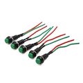Uxcell 5 Pcs 12mm Dia Round Shaped Wired Horn Momentary Push Button Switch Dc 12-24v