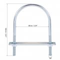 Uxcell Round U-bolt 1 Set 3 54 90mm Inner Width 150mm Length Steel M8 With Nut Plate