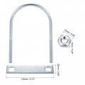 Uxcell Round U-bolt 1 Set 3 54 90mm Inner Width 150mm Length Steel M8 With Nut Plate