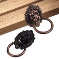 Wmycongcong 20 Pcs Cabinet Door Pulls Lion Head Drawer Handle Knob Dresser Wardrobe Pull Ring 1 56 X 2 68 Zinc Alloy 