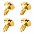 4 Pack License Plate Screws Yellow Zinc Corrosion Resistant Truss Head M6 1 X 15mm Or 1 In 14 19 32 Universal Fit For Domestic 
