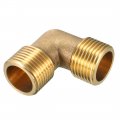 Uxcell Brass Elbow Pipe Fitting 90 Degree 3 8 Pt Male X Connector