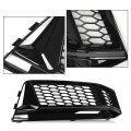 G-plus Fog Light Grill Bezel Cover Compatible With 2016-2018 Audi A4 B9 S-line Only Fits S4 Not Fit Models Standard Bumper