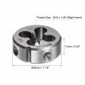 Uxcell 2pcs Round Threading Dies Metric M10 X 1 25 Thread Right Hand Alloy Tool Steel Screw Cutting Die Repair