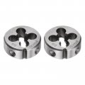 Uxcell 2pcs Round Threading Dies Metric M10 X 1 25 Thread Right Hand Alloy Tool Steel Screw Cutting Die Repair