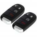 Ocpty 2 Pcs Flip Key Entry Remote Control Uncut Fob Shell Case Replacement For 4 Button M3n-40821302 2011-2018 Dodge Charger