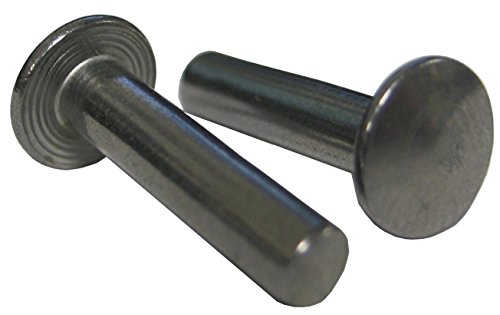 1 8 Diameter X 540 Length Solid Steel Rivet With 265 Dia Oval Head Plain Finish Pack Of Pound Approximately 400 Pieces