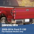 Factory Style Rear Tail Light Brake Lamp Compatible With Ford F-150 Fleetside Bed 2009-2014 Driver Left Side Black Housing Red