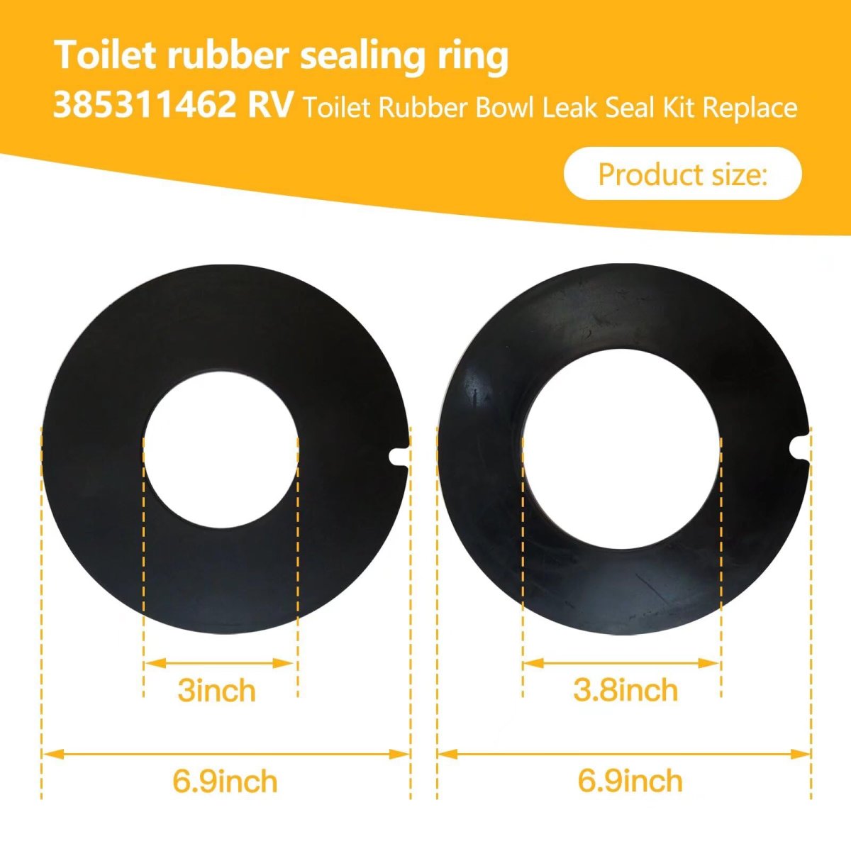 385316140 385311462 Rv Toilet Flush Seal Replacement Kit Rubber Ball Bowl Gasket For Do-metic Se-aland Man-sfield Vacu-flush