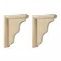 Waddell Two-way Corner Bracket Set Of 2 7 H X 5 D W Solid Hardwood Unfinished Corbel For Diy Home Decor Counter Shelf Includes 
