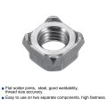 Weld Nuts M12-1 5 Square Unc Carbon Steel Machine Screw Gray 10pcs