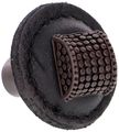 Vicenza Designs K1277 Tiziano Half-cylindrical Round Leather Knob Large Black Oil-rubbed Bronze 
