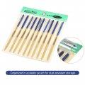 Uxcell Diamond Needle File Set 3mm X 140mm Double Half Round Files Titanium Coated Tools For Metal Wood Stone Glass 10pcs