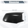 X Autohaux 1 Pair Car Rear View Driver Passenger Side Mirror Cover Cap Replacement Black Carbon Fiber Pattern For Bmw 5 Series