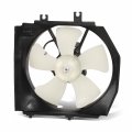 Ma3115113 Factory Style Radiator Cooling Fan Assembly Compatible With Mazda Protege Protege5 Mt 1999-2003 12v Black