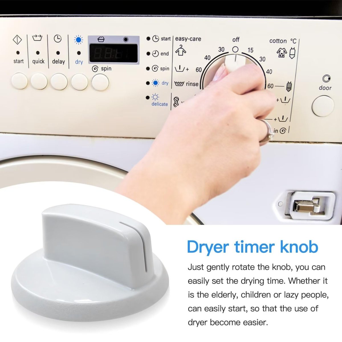 Practical We03x25285 Dryer Control Knob Fits For Ge Hotpoint Model Ap6032623 Ps11763058 Timing Operate Part
