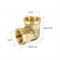 Uxcell Brass Pipe Fitting 90 Degree Elbow 1 2 Pt Female X